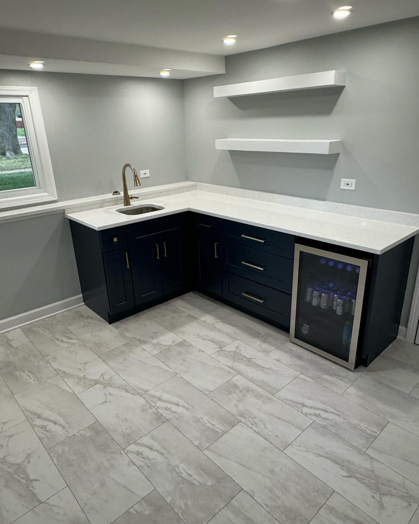 Basement wet bar by ADR Construction