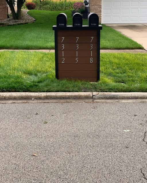 Custom triple mailbox station by ADR Construction